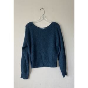 Veronica Beard Sweater Size Medium Petrol Blue Mohair Madina Alpaca Blend Soft
